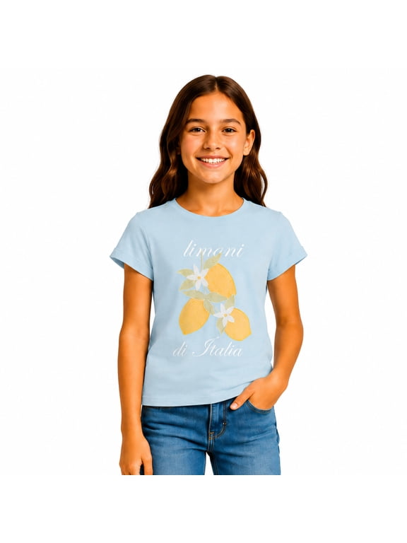 Girls Graphic Tee Cute and Trendy Knit Jersey Short Sleeve Tshirt for Everyday Wear