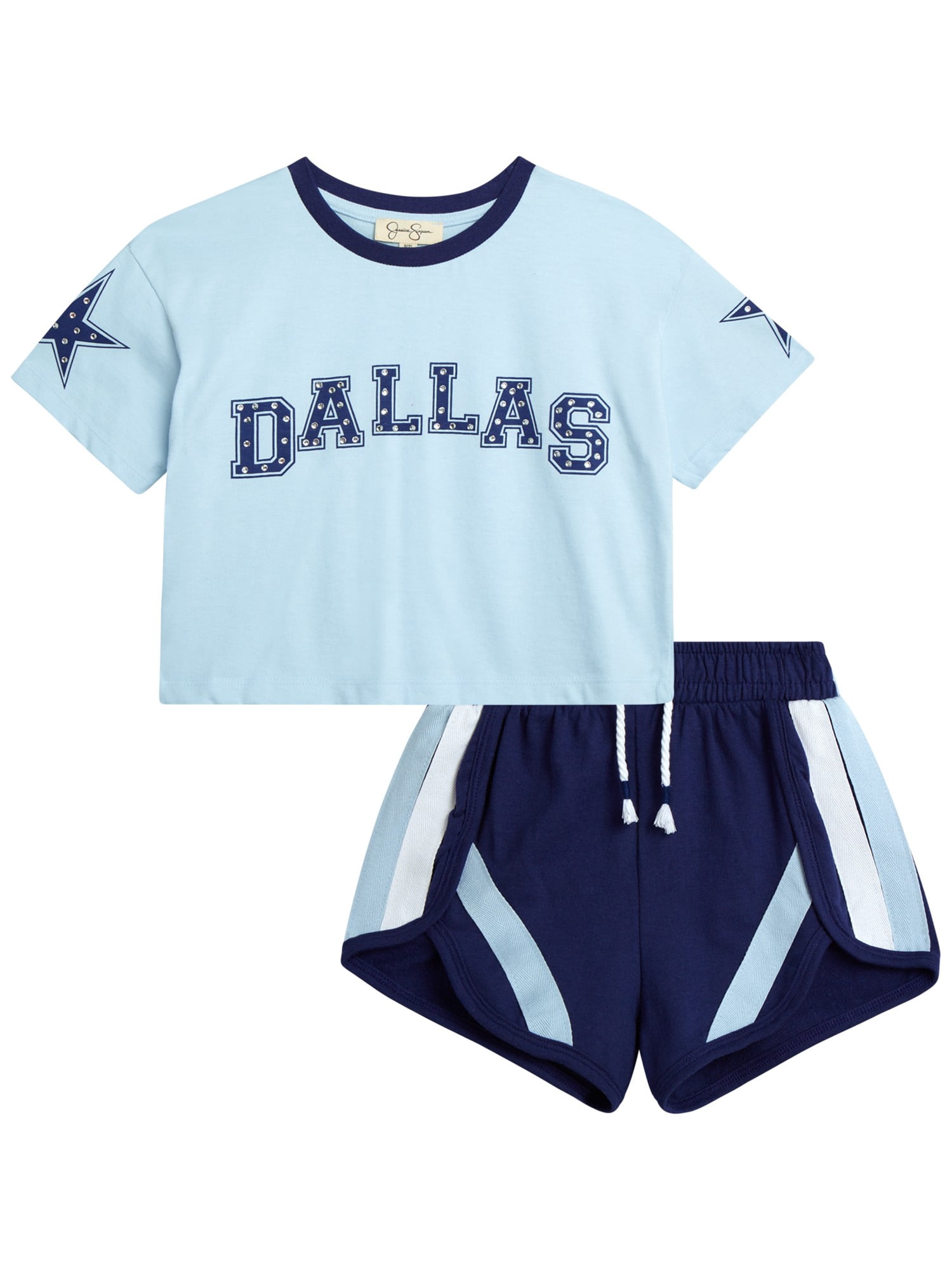 Jessica Simpson Girls' Graphic Tee and Short Set, Sizes 4-6x