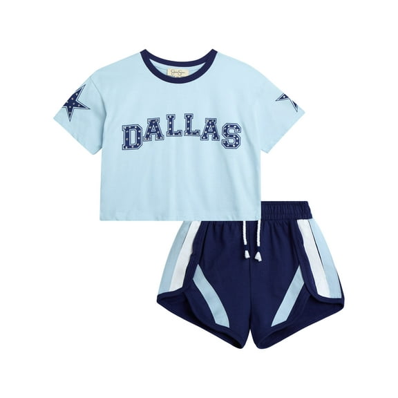 Jessica Simpson Girls' Graphic Tee and Short Set, Sizes 4-6x