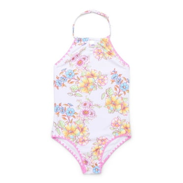 Jessica Simpson Girls Halter Neck Swimsuit, 1-Piece, Sizes XS-XL