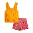 thumbnail image 1 of Jessica Simpson Girls' Knit and Woven Short Set, Sizes 4-12, 1 of 8