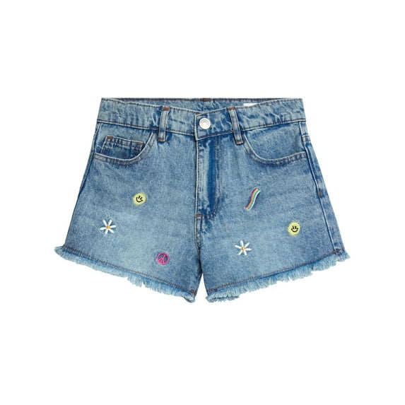 Jessica Simpson Girls' Light Wash Embroidered Denim Short, Sizes 7-16