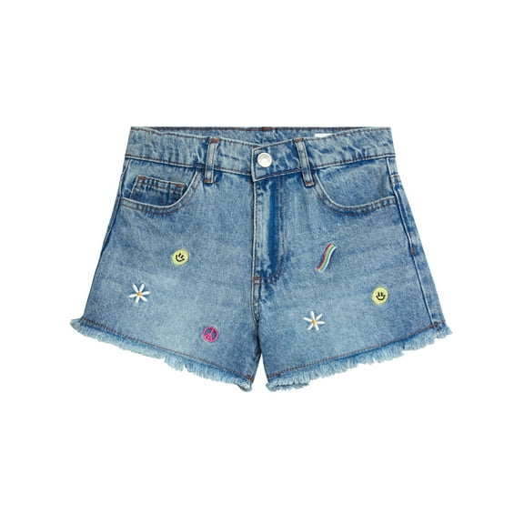 Jessica Simpson Girls' Light Wash Embroidered Denim Short, Sizes 7-16