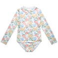 thumbnail image 1 of Jessica Simpson Girls' Long Sleeve Rashguard One-piece Swimsuit, Sizes 4-16, 1 of 6