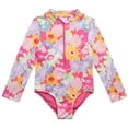 thumbnail image 1 of Jessica Simpson Girls' Long Sleeve Rashguard One-piece Swimsuit, Sizes 4-16, 1 of 6