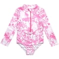 thumbnail image 1 of Jessica Simpson Girls' Long Sleeve Rashguard One-piece Swimsuit, Sizes 4-16, 1 of 6