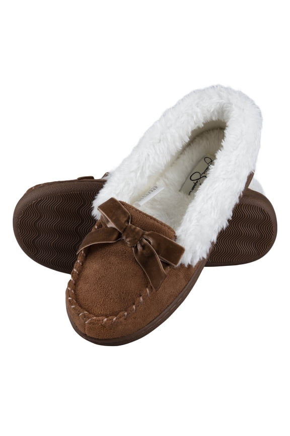 Girls Micro Suede Moccasin Indoor Outdoor Slipper Shoe