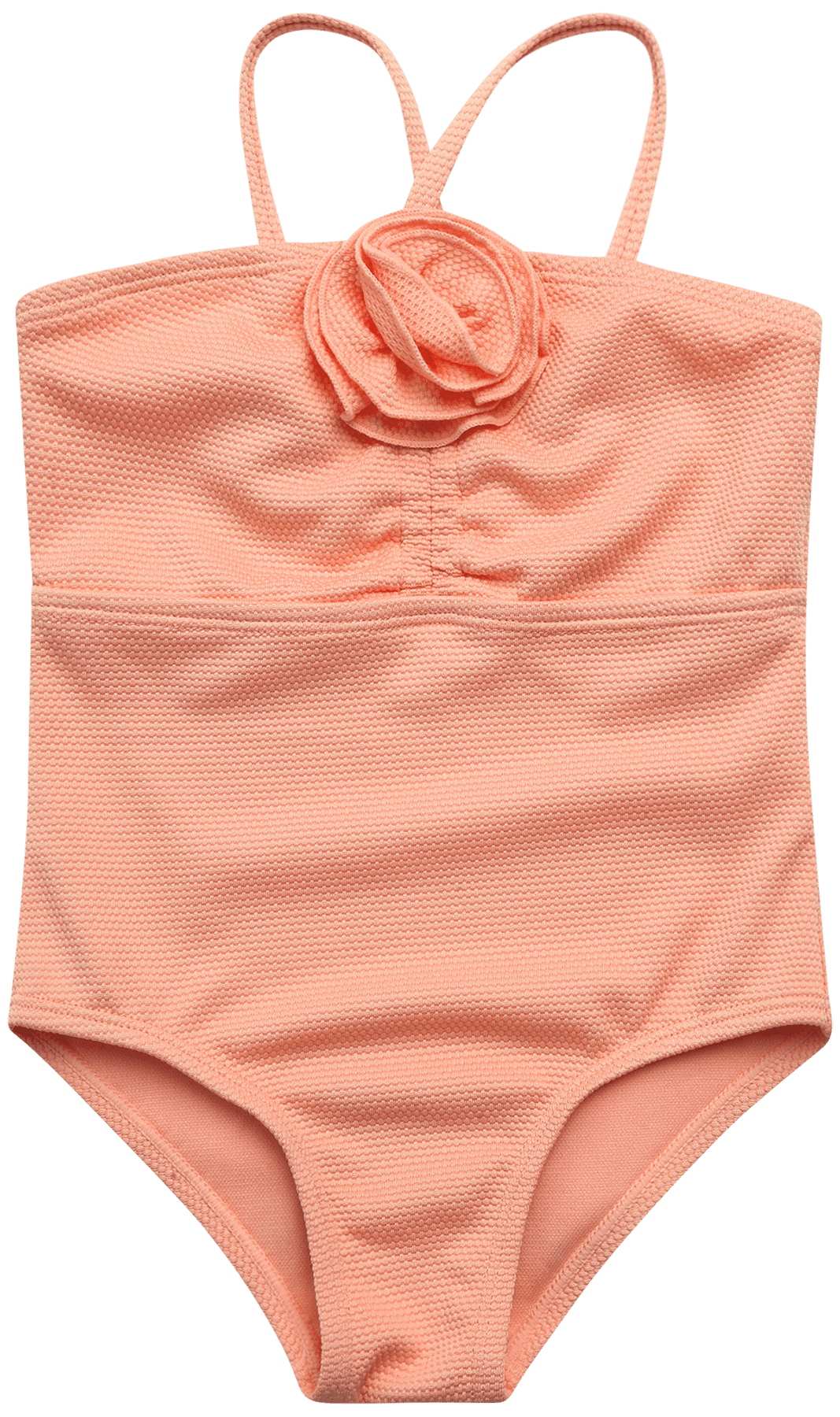 Jessica Simpson Girls' One-piece Ruched Rosette Swimsuit