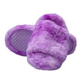 thumbnail image 1 of Jessica Simpson Girls Plush Fluffy Slip On House Slippers with Memory Foam, 1 of 9
