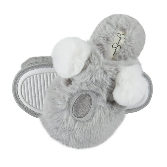 Jessica Simpson Girls Plush Fluffy Slip-on House Slippers with Memory Foam