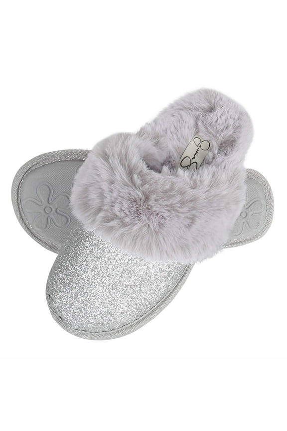 Girls Plush Slip on House Slippers With Memory Foam