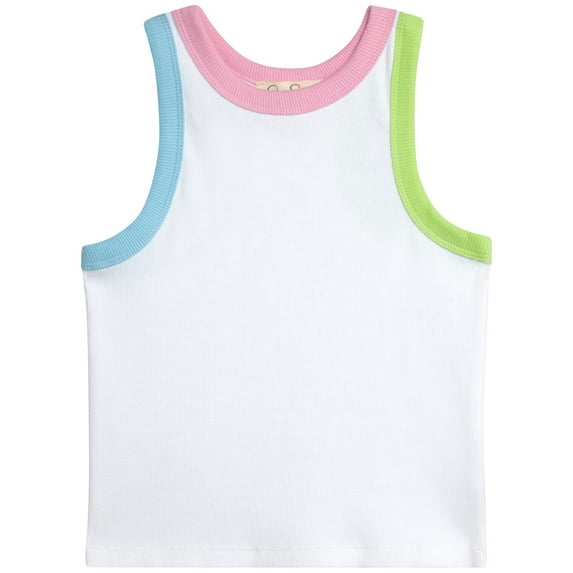 Jessica Simpson Girls Racer Tank Top Shirt, Size 7-14/16