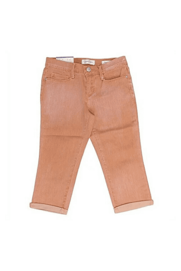 Girls Rolled Crop Skinny Jean, Canyon Pink, Size 8
