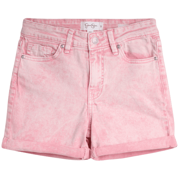 Jessica Simpson Girls' Shorts - 5 Pocket Stretch Denim Jean Shorts - Distressed Denim Acid Washed (7-16)