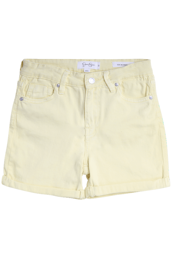 Girls' Shorts - 5 Pocket Stretch Denim Jean Shorts - Distressed Denim Acid Washed (7-16)