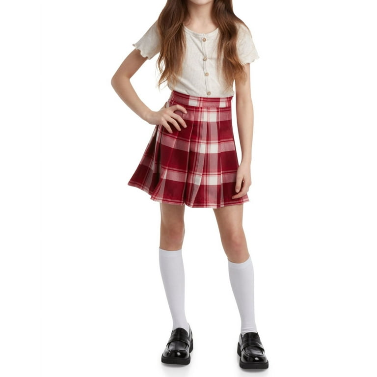 Chic Blouse and Plaid Skirt Set Chic Blouse and Plaid Skirt Set
