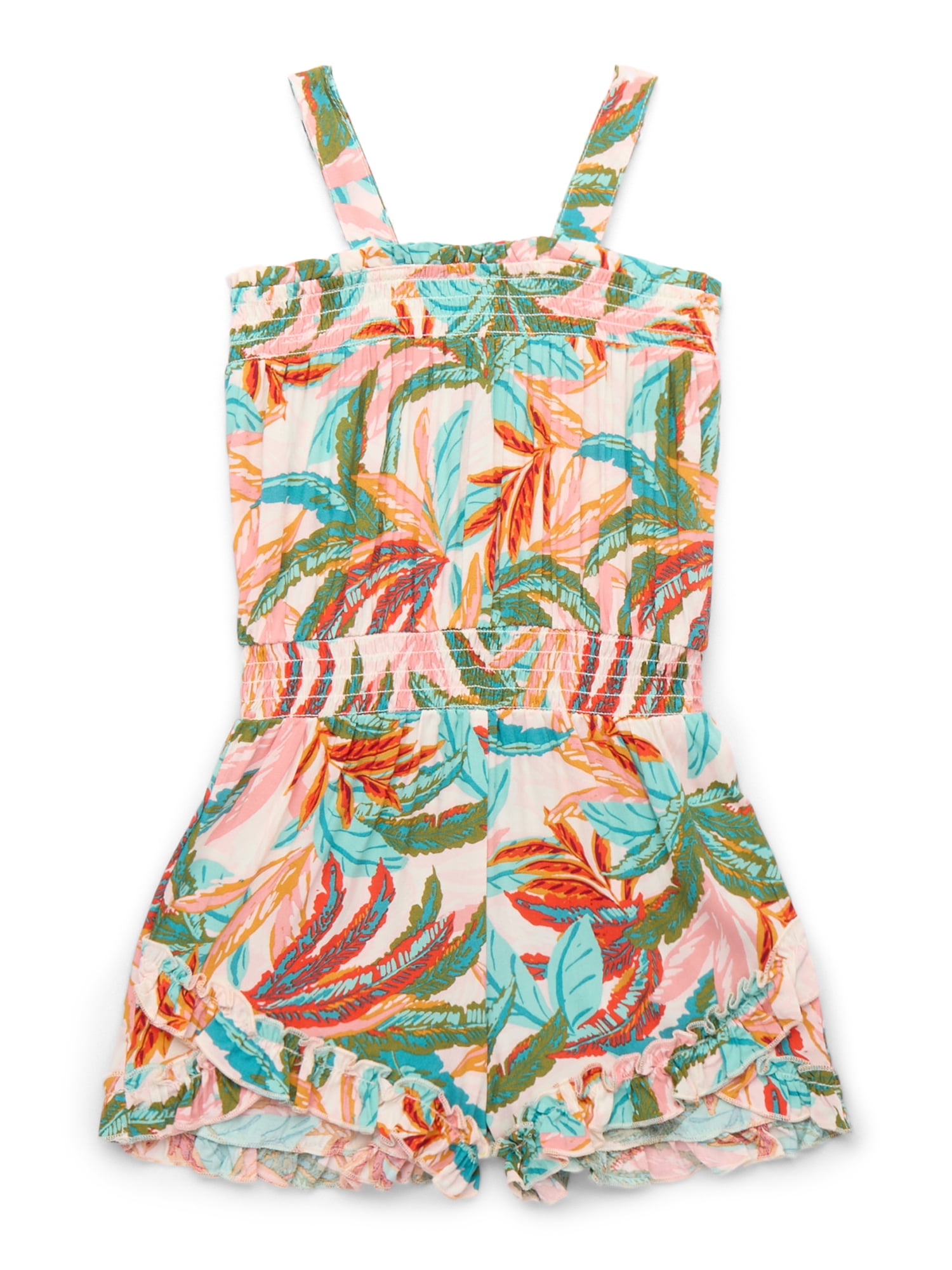 Jessica Simpson Girls Swimsuit Cover-Up Romper with Ruffles, Sizes XS ...