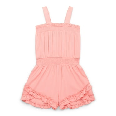 Jessica Simpson Girls Swimsuit Cover-Up Romper with Ruffles, Sizes XS-XL