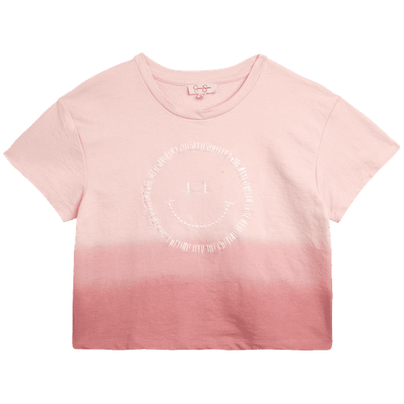 Jessica Simpson Girls' T-Shirt - Short Sleeve Knot Hem Raglan Graphic Tee - Fashion Shirt (7-16)