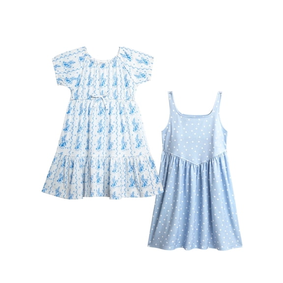 Jessica Simpson Girls' Two Pack Knit All-over Print Dress Set, Sizes 4-16