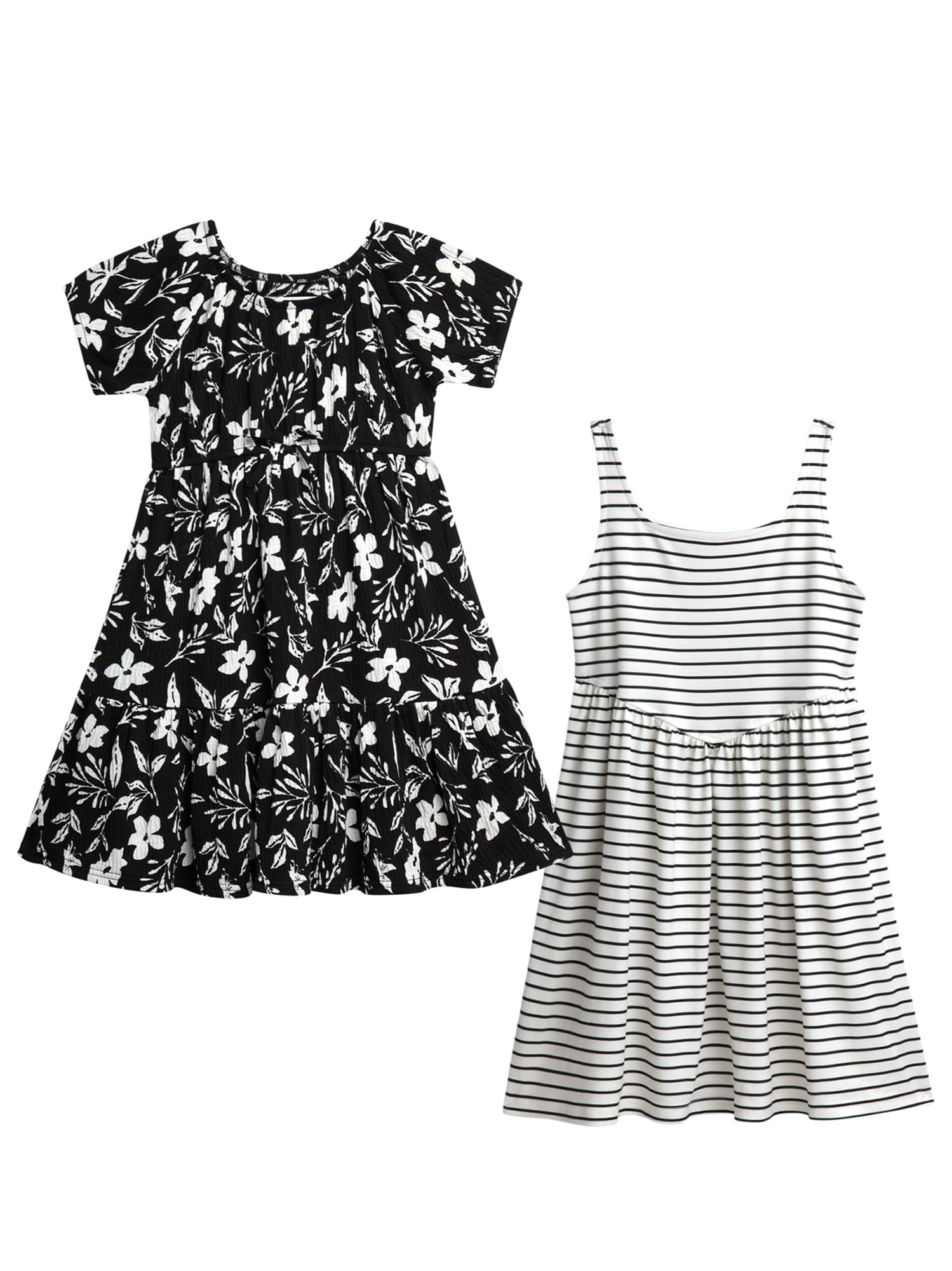 Jessica Simpson Girls' Two Pack Knit All-over Print Dress Set, Sizes 4-16