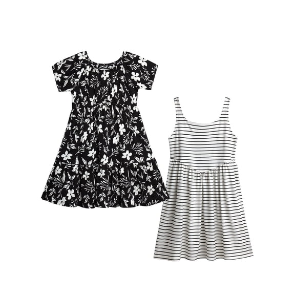 Jessica Simpson Girls' Two Pack Knit All-over Print Dress Set, Sizes 4-16