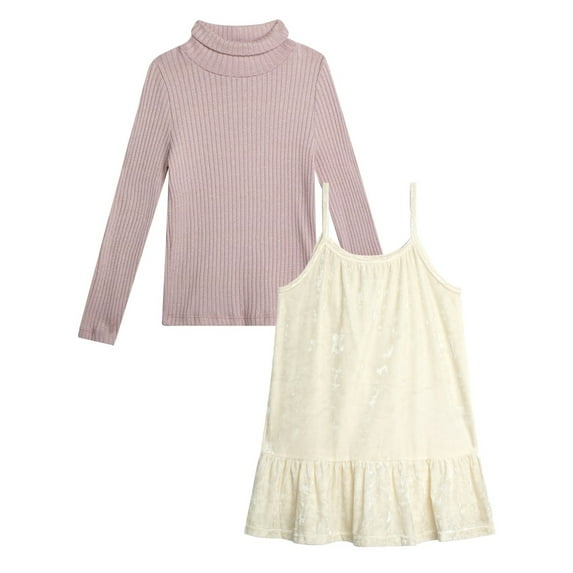 Jessica Simpson Girls' Velour Dress set with Knit Top, Sizes 4-8