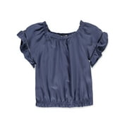 Jessica Simpson Girls' Off The Shoulder Blouse with Ruffle Sleeves, Sizes 4-16