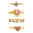 thumbnail image 1 of Jessica Simpson Women's Heart Rhinestone Ring Set, 5-Piece, 1 of 4