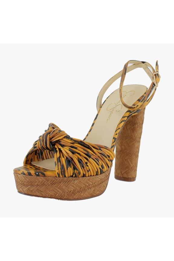 Immie Women's Heels Natural Tiger Print Size 5 M
