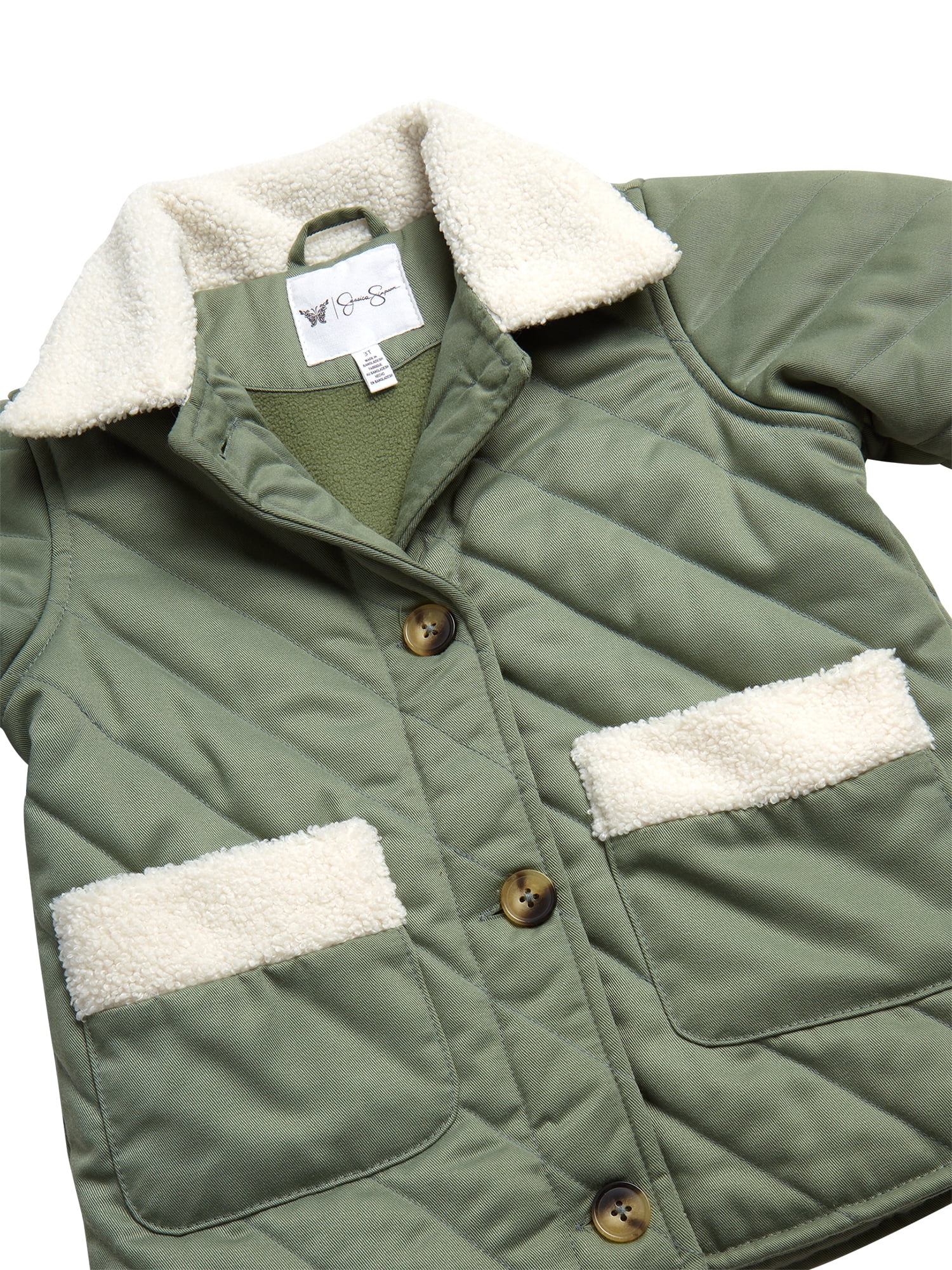 Jessica Simpson Infant and Toddler Girls Puffer Coat with Hood Sizes 12 24M