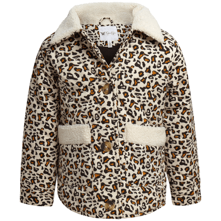 Jessica Simpson Infant and Toddler Girls' Puffer Coat with Sherpa Collar, Sizes 12-24M