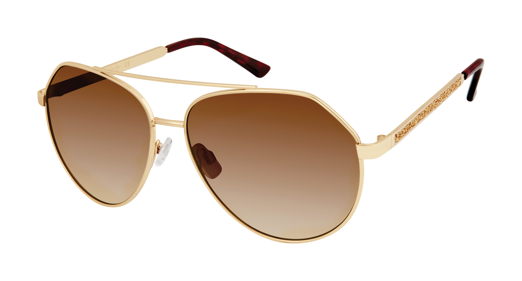 Jessica Simpson J5703 Glittered Geometric Female Aviator Adult