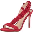 thumbnail image 1 of Jessica Simpson Jessin Red Muse Open Toe Flower Strap High Heel Dress Sandals (Red Muse, 8), 1 of 7
