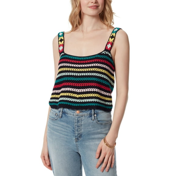 Jessica Simpson Kerian Sweater Tank Black Iris S