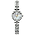 thumbnail image 1 of Jessica Simpson Ladies 22mm Silver Tone Mini Mother Of Pearl Dial Crystal Bezel Bracelet Watch, 1 of 3