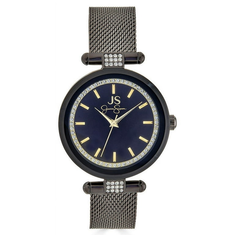⭐︎JASS⭐︎ Jessica Simpson Ladies 36mm Gunmetal Bezel Adjustable Mesh