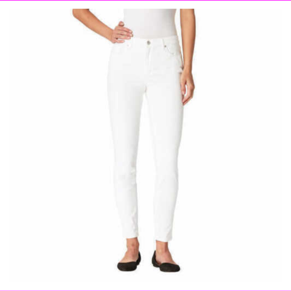 Jessica Simpson Ladies' Classic 5 Pocket Design High Rise Stretch Skinny Jean 2/26/White