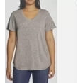 thumbnail image 1 of Jessica Simpson Ladies' Flutter Sleeve Tee, Gray Medium, 1 of 2