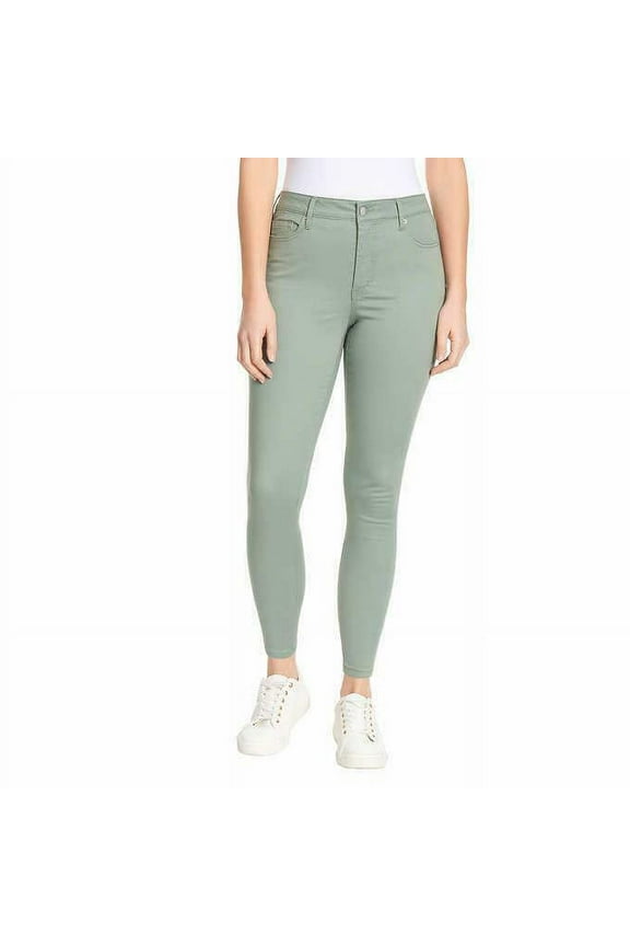 Ladies' High Rise Ankle Length Skinny Jean Size: 6, Color: Army Olive