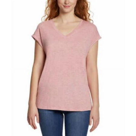 Jessica Simpson Ladies' Knit V-Neck Top Size XX-L & Color Bridal Rose