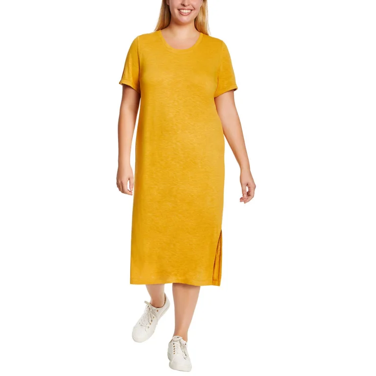 Jessica Simpson Ladies' Midi Dress (Goldenrod, 3X) - Walmart.com