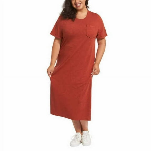 Jessica Simpson Ladies' Midi Dress (Small, Burnt Brick)
