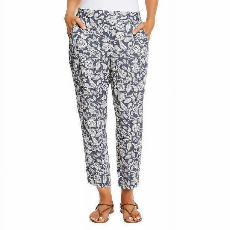 Jessica Simpson Women's Printed Pull-on Pant (Geo Fusion, X-Large