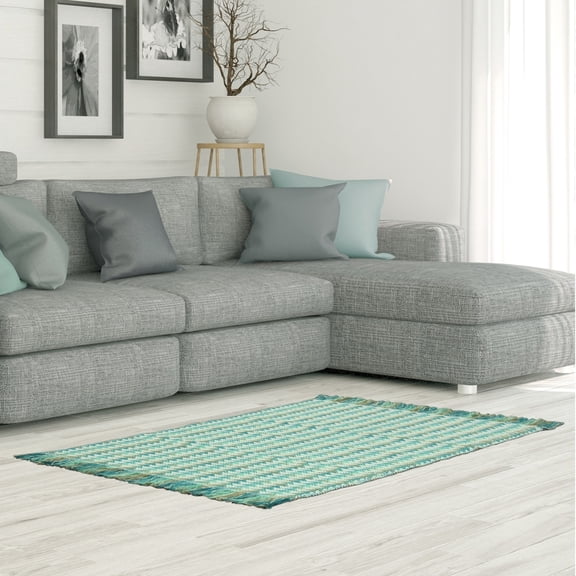Jessica Simpson Lolita Geometric Cotton Accent Rug Multicolor Size 27 x 45