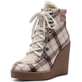 thumbnail image 1 of Jessica Simpson Maelyn Wedge Platform Almond-Toe Ankle Boots Light Natural Combo (LIGHT NATURAL COMBO, 7.5), 1 of 6