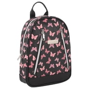 Mini Waterproof Vegan Leather Backpack for Women, Commuting & Traveling in Midnight Butterflies