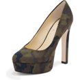 thumbnail image 1 of Jessica Simpson Nellah Green Combo Round Toe High Platform Block Heeled Pumps (Green Combo, 6.5), 1 of 5