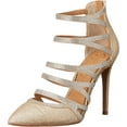 thumbnail image 1 of Jessica Simpson Parminda 2 Champagne Pointed Toe Stiletto Heel Strappy Pumps (Champagne, 8.5), 1 of 6