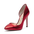 thumbnail image 1 of Jessica Simpson Paryn Meta Red Slip On Pointy Toe Stiletto Heel d'Orsay Pumps (Meta Red, 7), 1 of 4